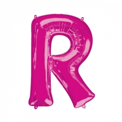 Balon foliowy litera R różowy 81 cm